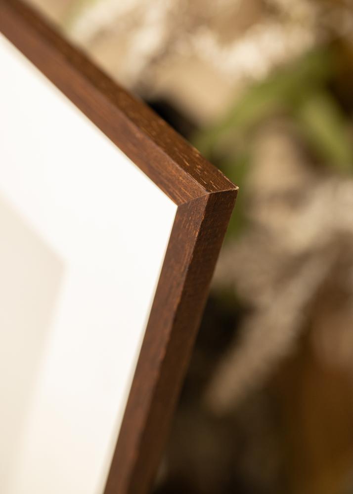 Ram med passepartou Frame Edsbyn Walnut 35x45 cm - Picture Mount White 11x14 inches