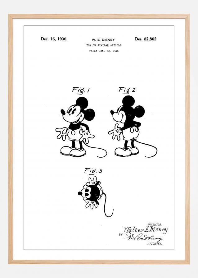 Bildverkstad Patent Print - Toy Walt Disney - White Poster