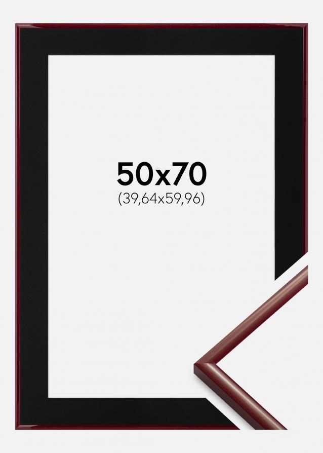 Ram med passepartou Frame New Lifestyle Dark Red 50x70 cm - Picture Mount Black 16x24 inches