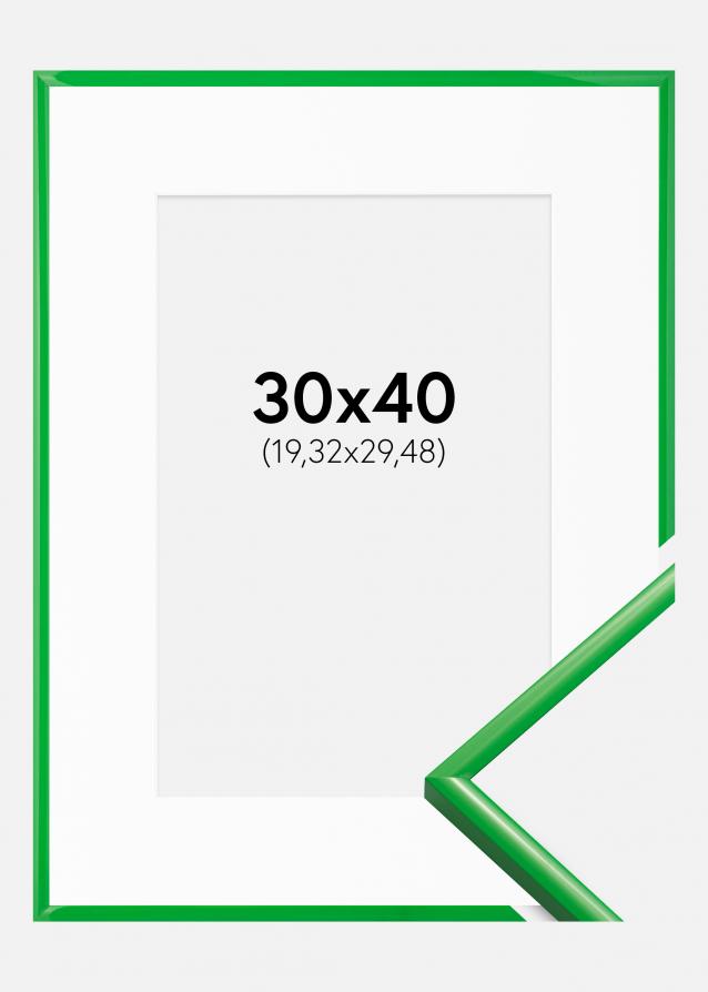 Ram med passepartou Frame New Lifestyle Grass Green 30x40 cm - Picture Mount White 8x12 inches
