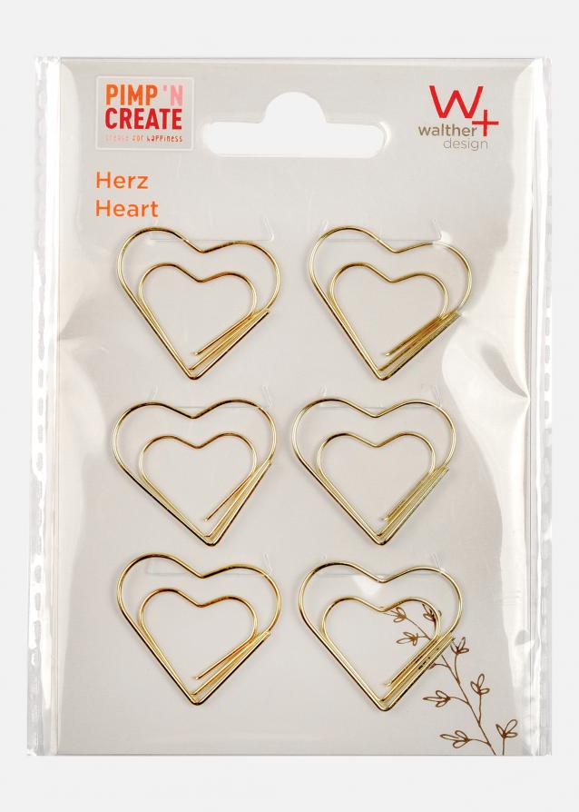 Walther PAC Metal Paper Clip Heart Gold