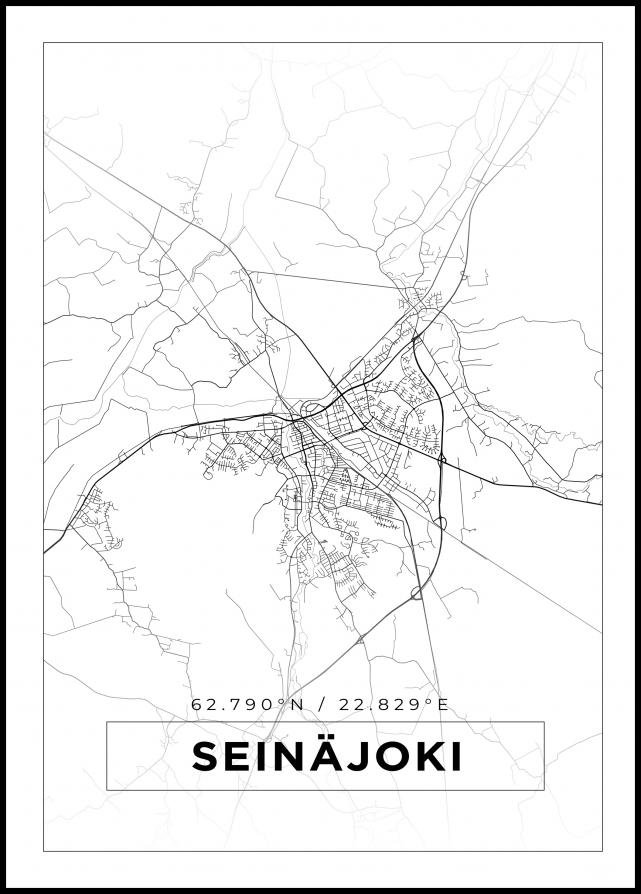 Bildverkstad Map - Seinäjoki - White Poster