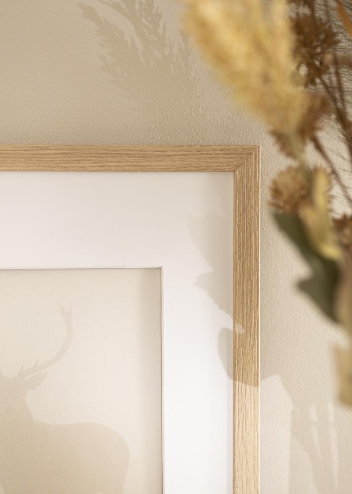 Ram med passepartou Frame Stilren Oak 40x80 cm - Picture Mount White 30x66 cm