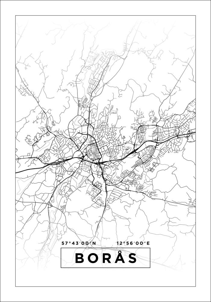 Bildverkstad Map - Borås - White Poster