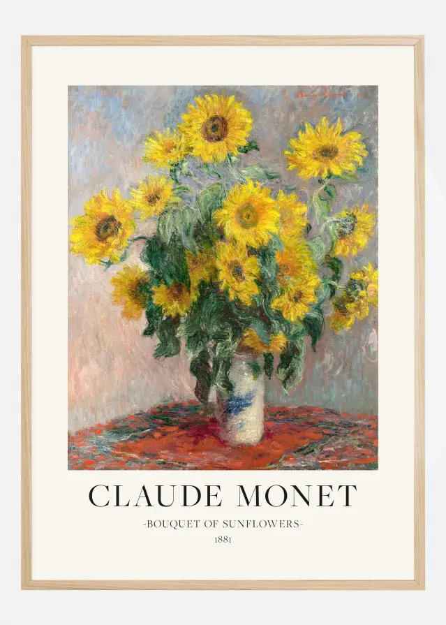 Bildverkstad Claude Monet - Bouquet Of Sunflowers Poster