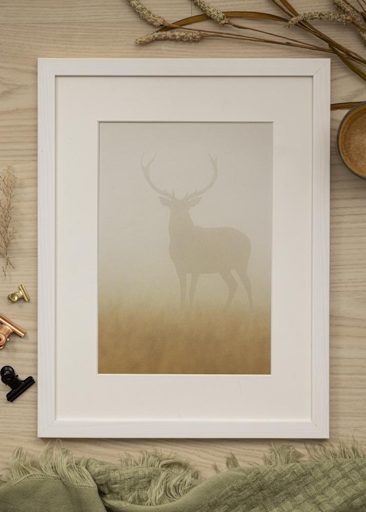 Ram med passepartou Frame Stilren White 50x60 cm - Picture Mount White 40x50 cm