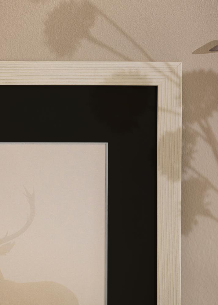 Ram med passepartou Frame Fiorito White 50x60 cm - Picture Mount Black 35x45 cm