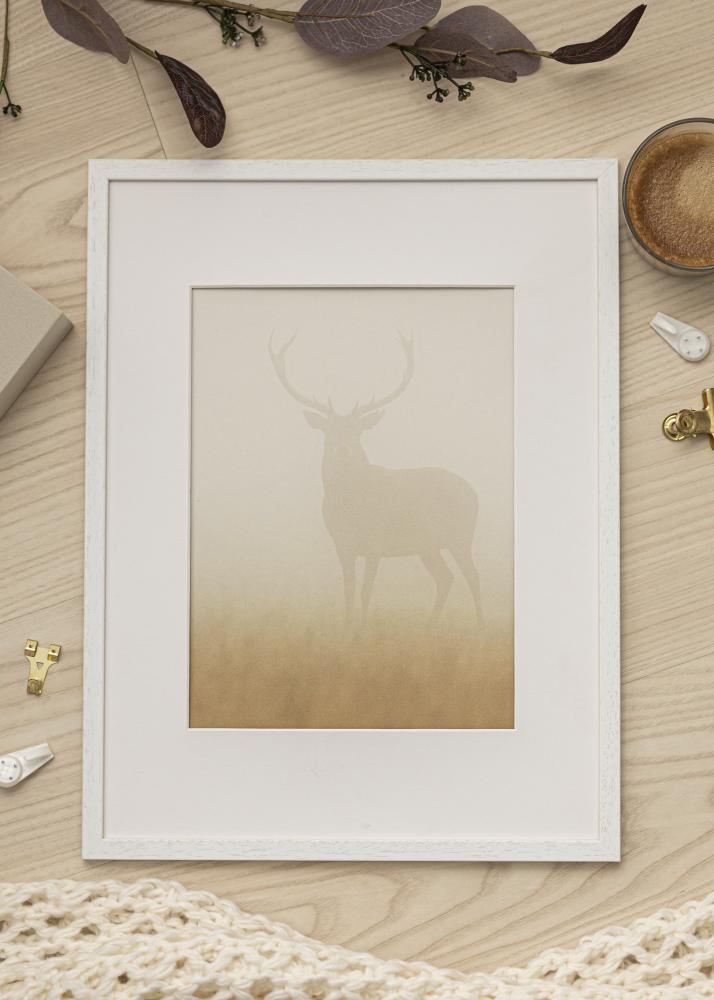 Ram med passepartou Frame Edsbyn Warm White 35x50 cm - Picture Mount White 10x15 inches