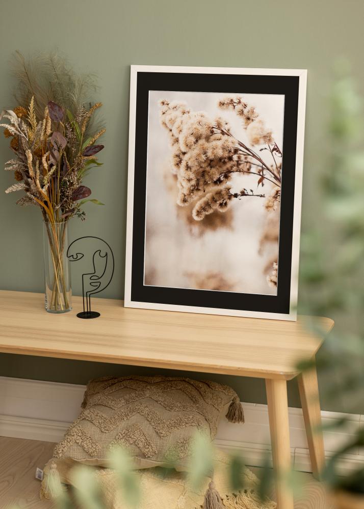 Ram med passepartou Frame Stilren White 70x100 cm - Picture Mount Black 24x36 inches