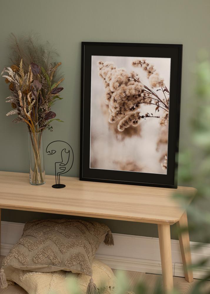 Ram med passepartou Frame Trendy Black 35x50 cm - Picture Mount Black 25x35 cm