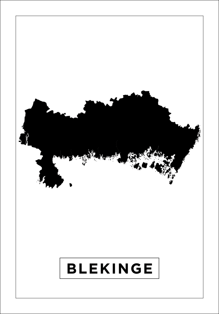 Bildverkstad Map - Blekinge - White Poster