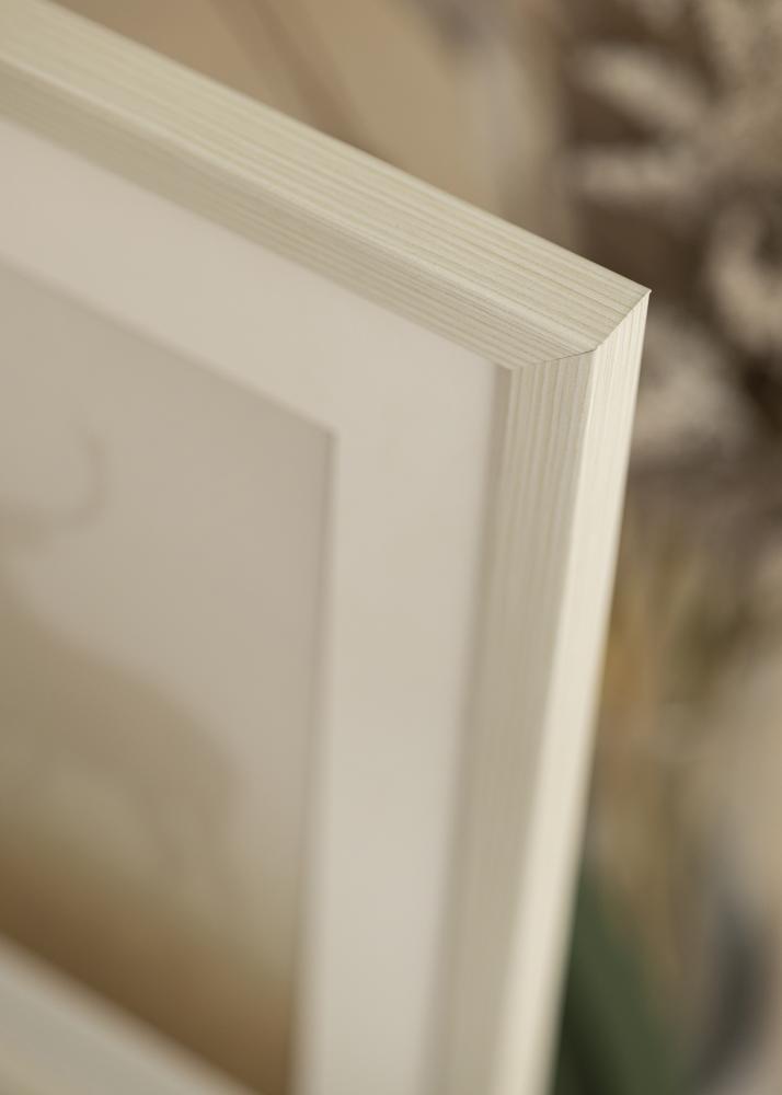 Ram med passepartou Frame Fiorito White 40x50 cm - Picture Mount White 27,5x37 cm