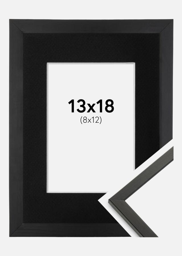 Ram med passepartou Frame Galant Black 13x18 cm - Picture Mount Black 9x13 cm