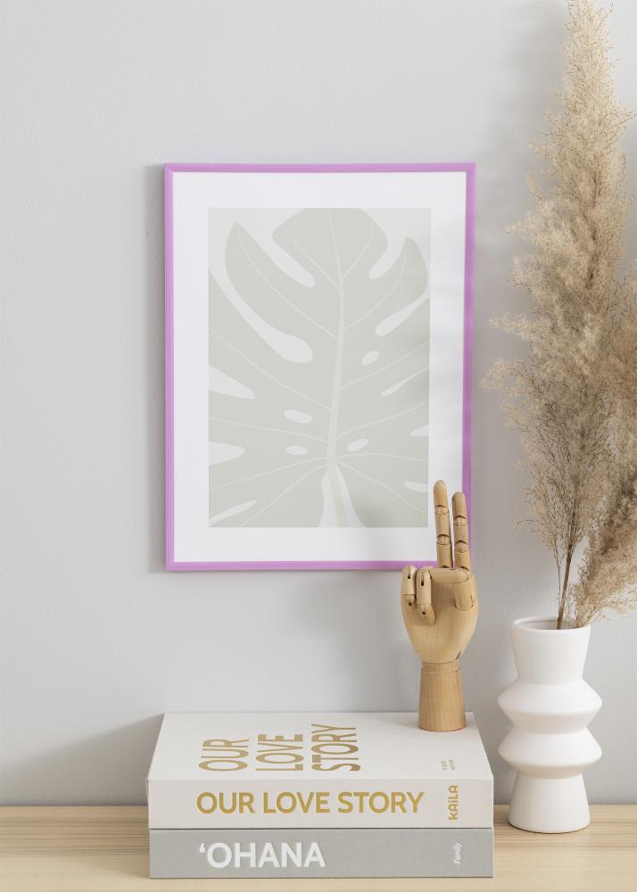 Ram med passepartou Frame New Lifestyle Light Purple 30x40 cm - Picture Mount White 8x12 inches