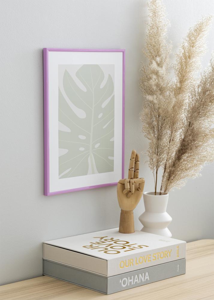 Ram med passepartou Frame New Lifestyle Light Purple 50x70 cm - Picture Mount White 16x24 inches