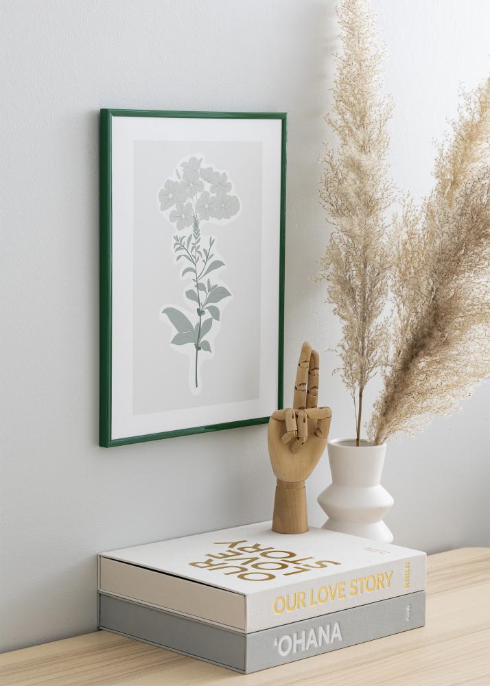 Ram med passepartou Frame New Lifestyle Moss Green 30x40 cm - Picture Mount White 8x12 inches