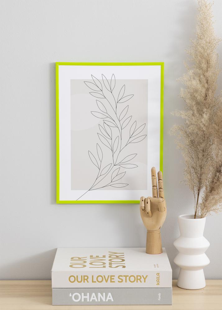 Ram med passepartou Frame New Lifestyle May Green 30x40 cm - Picture Mount White 8x12 inches