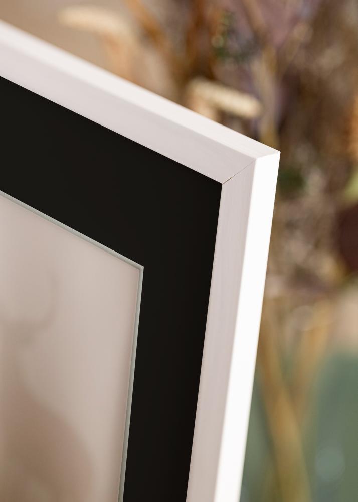 Ram med passepartou Frame Stilren White 40x50 cm - Picture Mount Black 28x35 cm