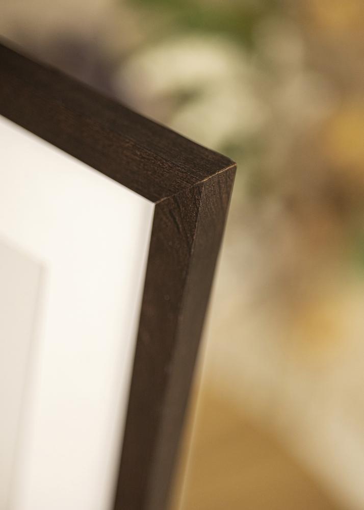 Ram med passepartou Frame Selection Walnut 13x18 cm - Picture Mount White 3.5x5 inches