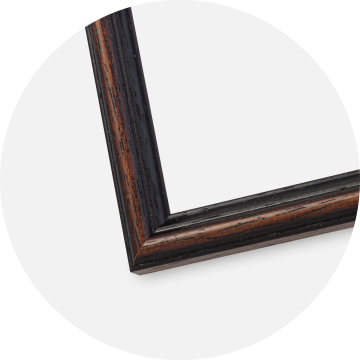 Ram med passepartou Frame Horndal Walnut 30x40 cm - Picture Mount Black 20x30 cm