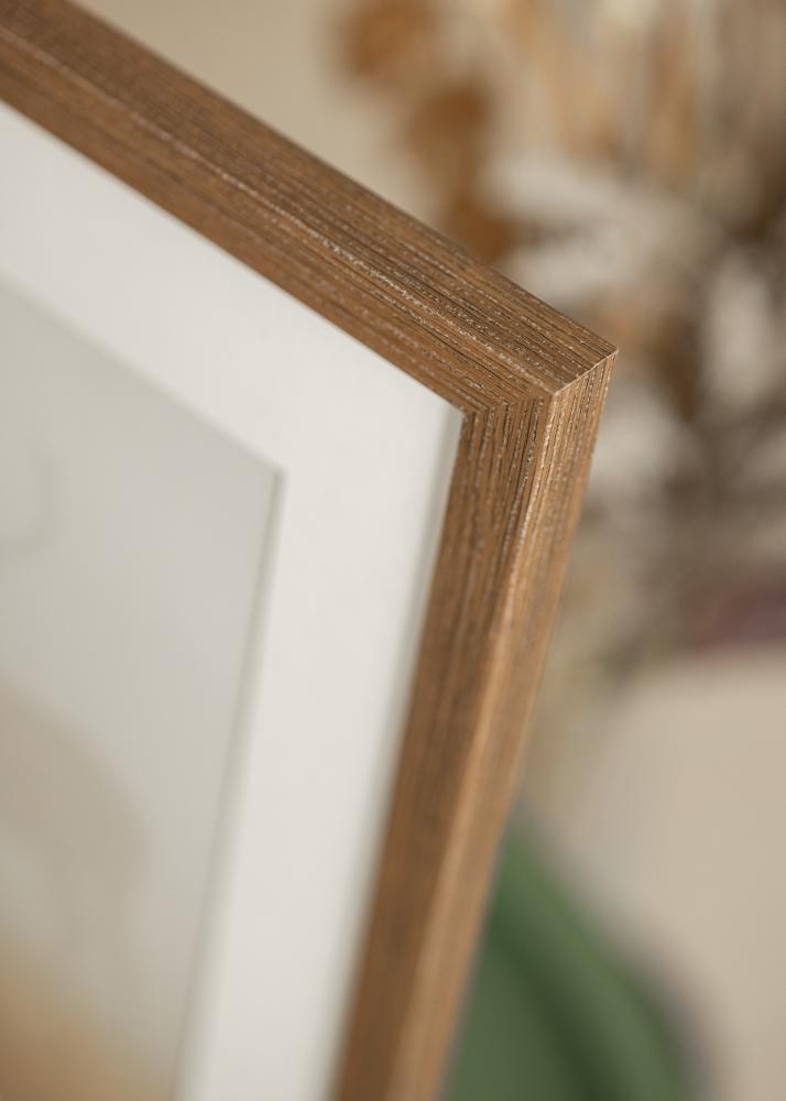 Ram med passepartou Frame Fiorito Dark Oak 40x50 cm - Picture Mount White 27,5x37 cm