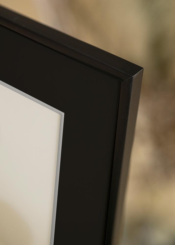 Ram med passepartou Frame New Lifestyle Matt Black 70x100 cm - Picture Mount Black 61x91.5 cm