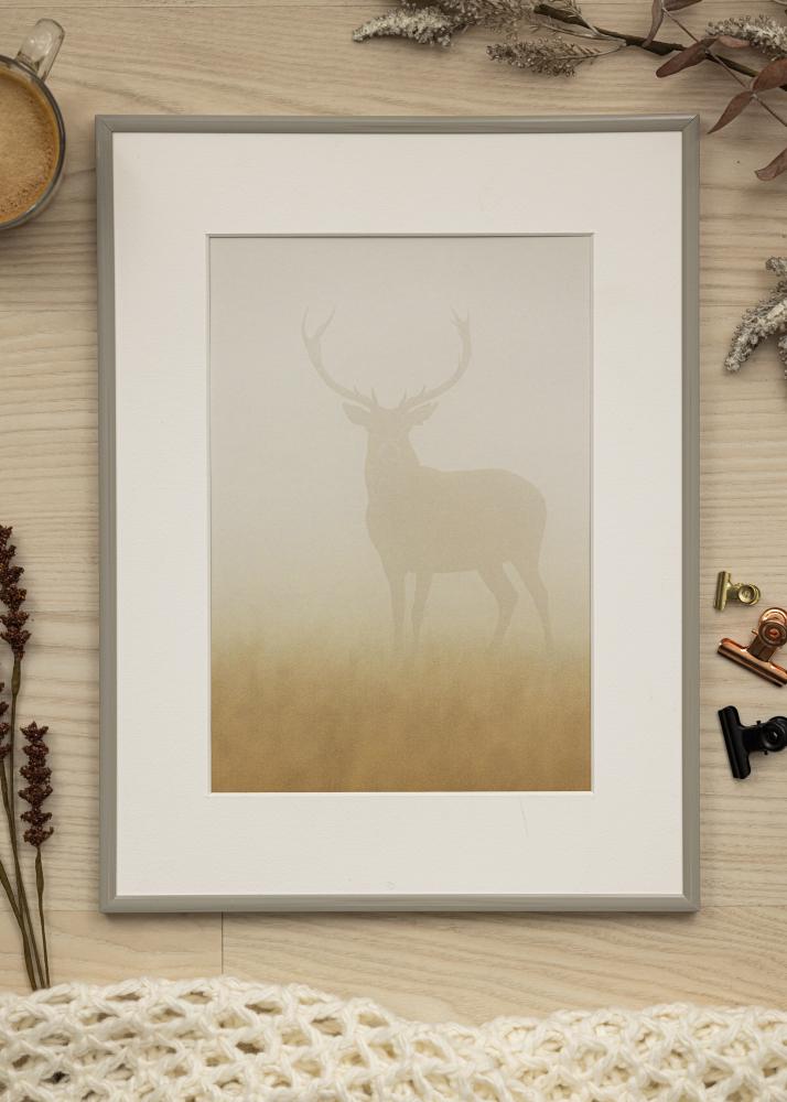 Ram med passepartou Frame New Lifestyle Earth Grey 40x50 cm - Picture Mount White 27x35 cm