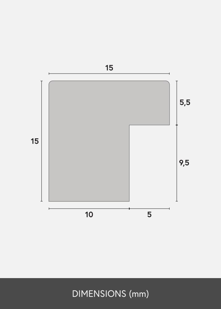 Ram med passepartou Frame Trendy Walnut 35x50 cm - Picture Mount White 25x35 cm