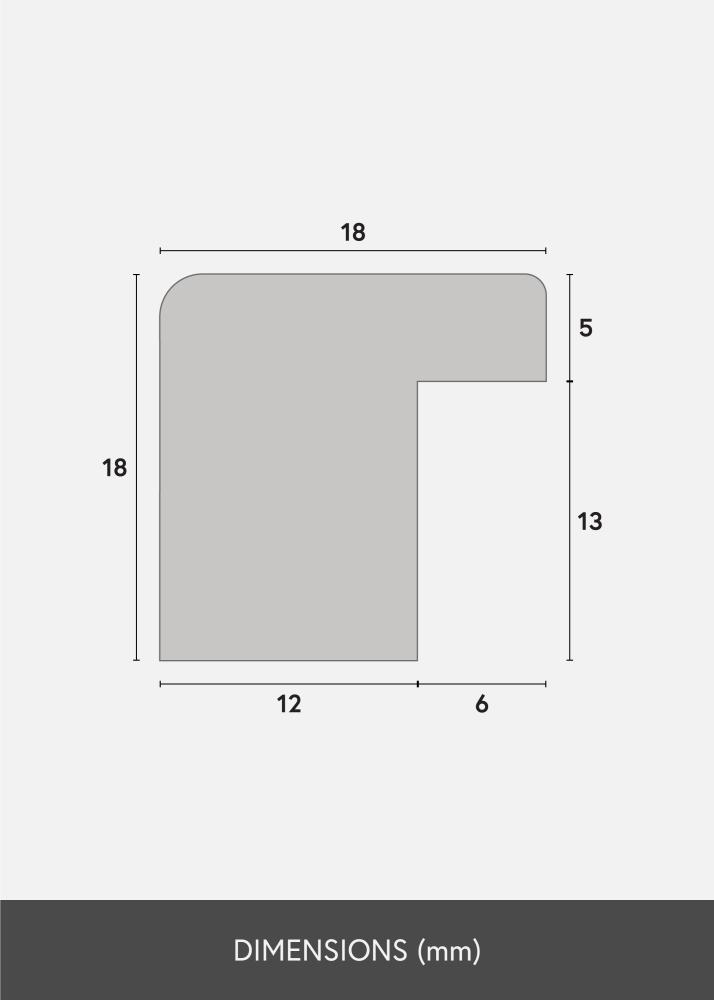 Ram med passepartou Frame Selection Silver 70x90 cm - Picture Mount Black 60x80 cm