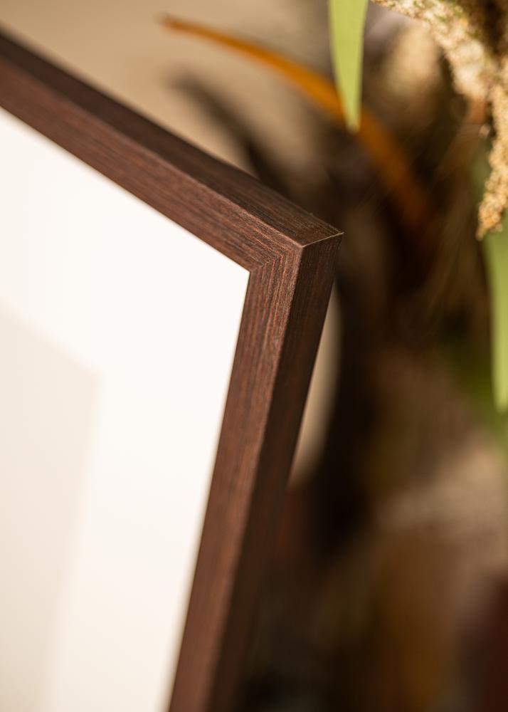 BGA Frame Modern Acrylic Glass Walnut 23.62x23.62 inches (60x60 cm)