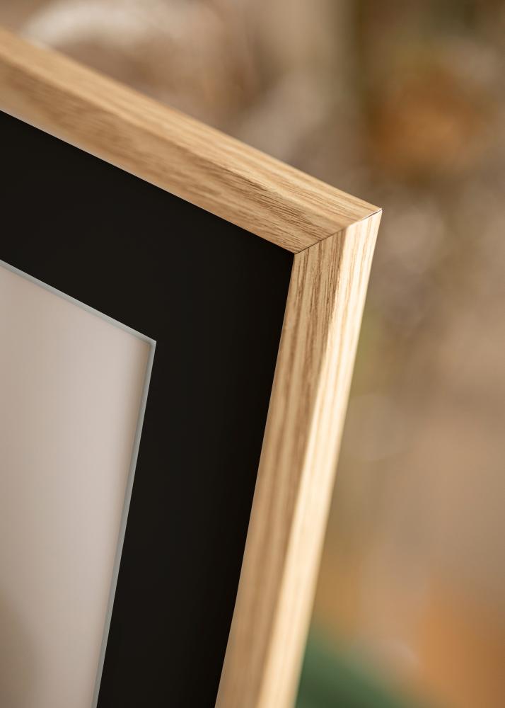 Ram med passepartou Frame Trendy Oak 40x40 cm - Picture Mount Black 10x10 inches