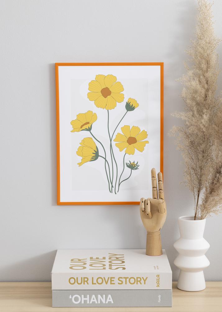 Ram med passepartou Frame New Lifestyle Pale Orange 50x70 cm - Picture Mount White 16x24 inches