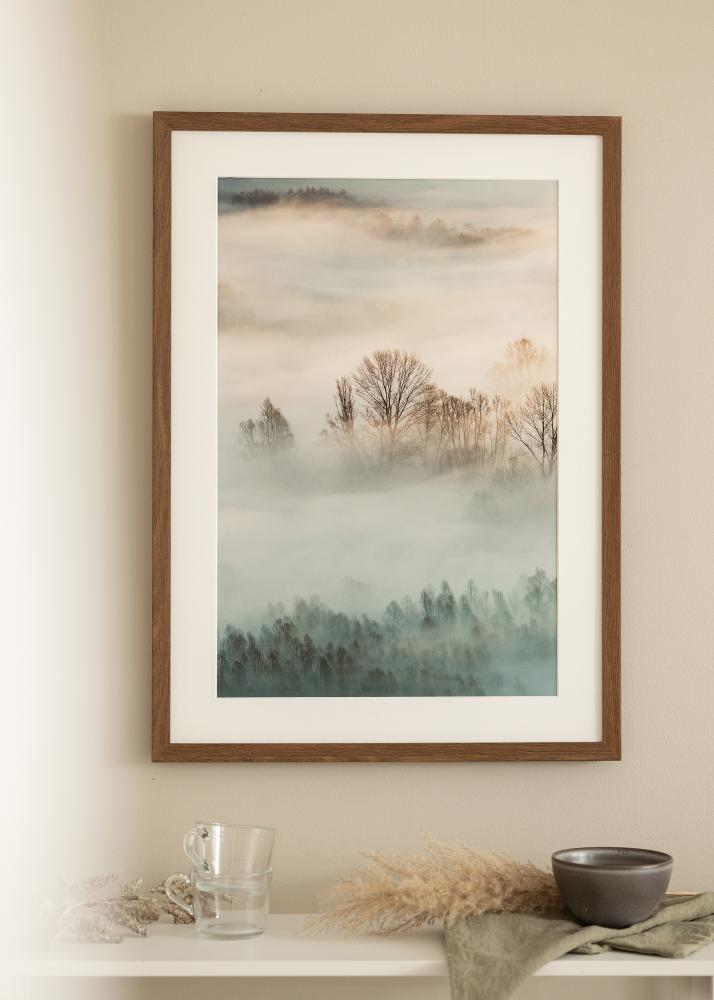 Ram med passepartou Frame Fiorito Dark Oak 50x70 cm - Picture Mount White 40x60 cm