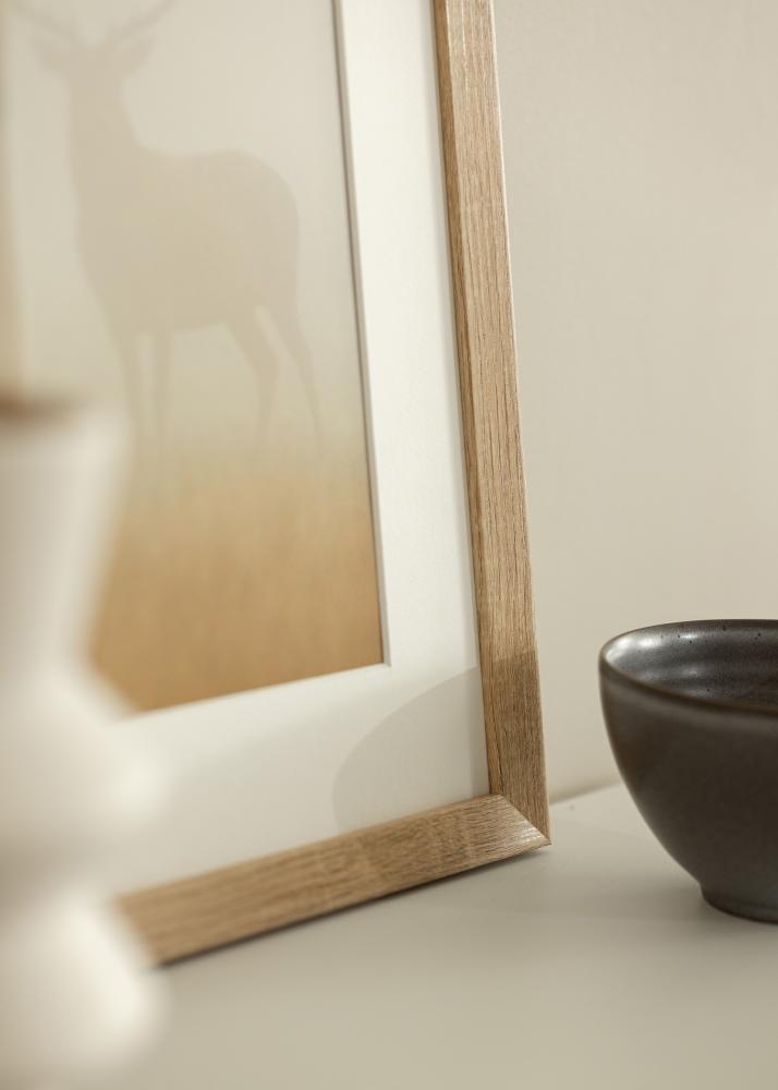 Ram med passepartou Frame Fiorito Light Oak 40x50 cm - Picture Mount White 27,5x37 cm