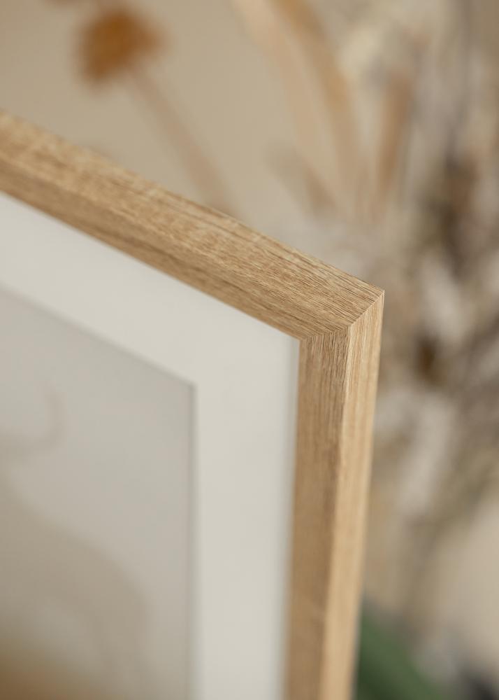 Ram med passepartou Frame Fiorito Light Oak 40x50 cm - Picture Mount White 27,5x37 cm