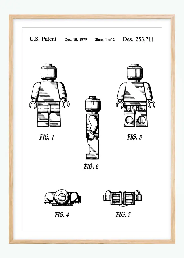 Bildverkstad Patent drawing - Lego I Poster