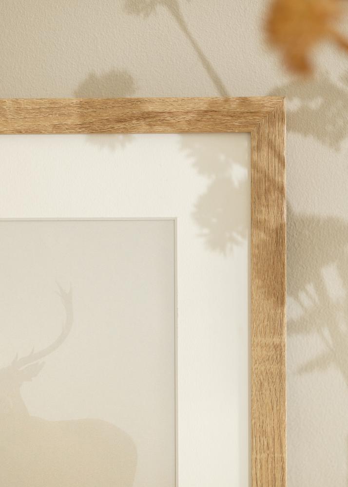 Ram med passepartou Frame Fiorito Light Oak 40x50 cm - Picture Mount White 27,5x37 cm