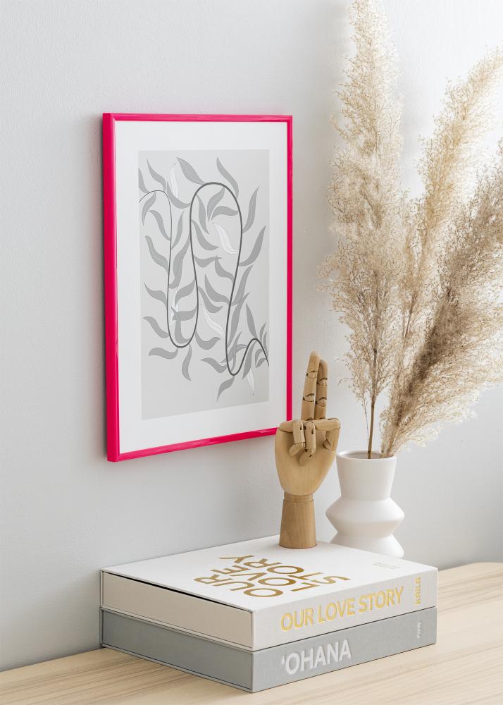 Ram med passepartou Frame New Lifestyle Hot Pink 50x70 cm - Picture Mount White 16x24 inches