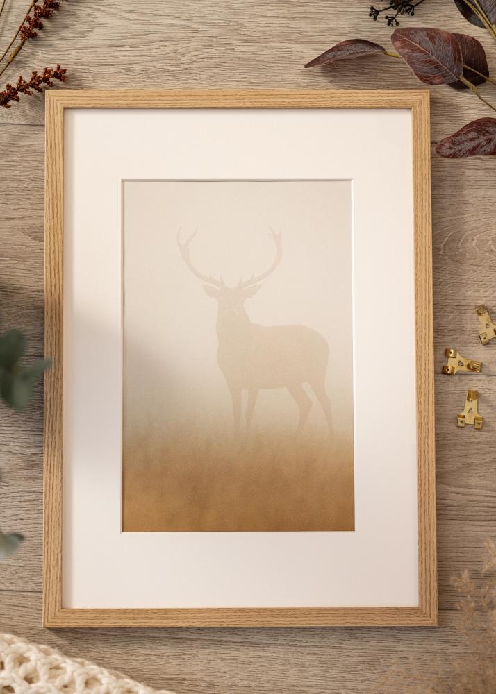 BGA Frame Modern Acrylic Glass Oak 23.62x31.50 inches (60x80 cm)