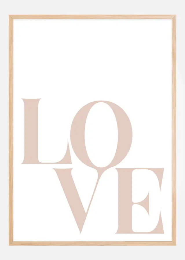 Bildverkstad Love Beige Poster