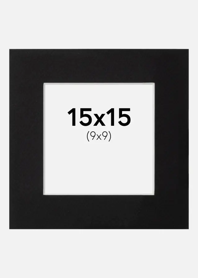 Artlink Mount Black Standard (White Core) 15x15 cm (9x9)