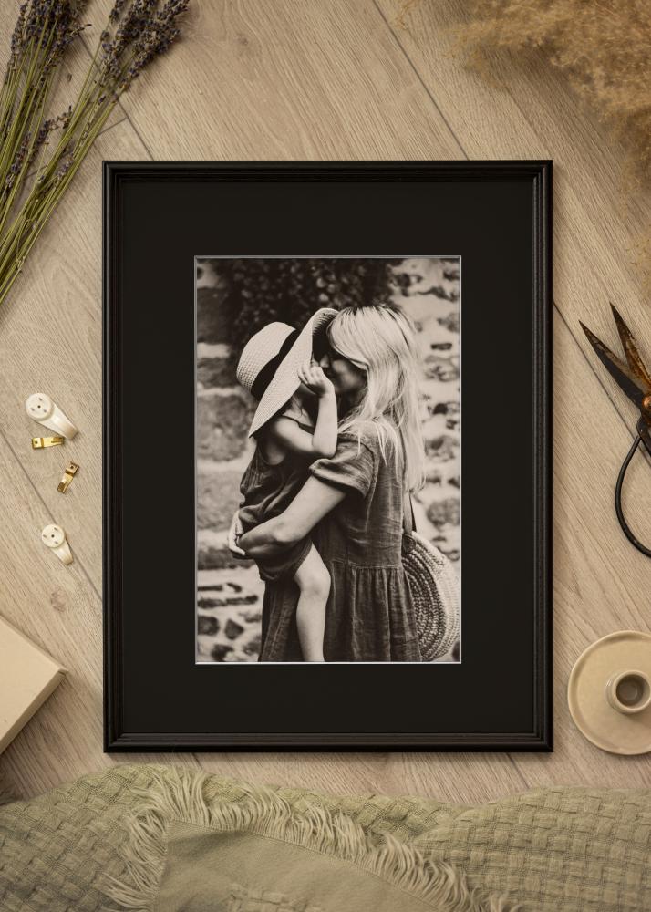 Ram med passepartou Frame Horndal Black 35x50 cm - Picture Mount Black 10x15 inches