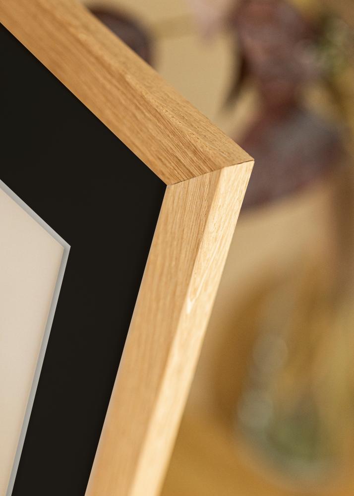 Ram med passepartou Frame Trendline Oak 40x50 cm - Picture Mount Black 12x16 inches