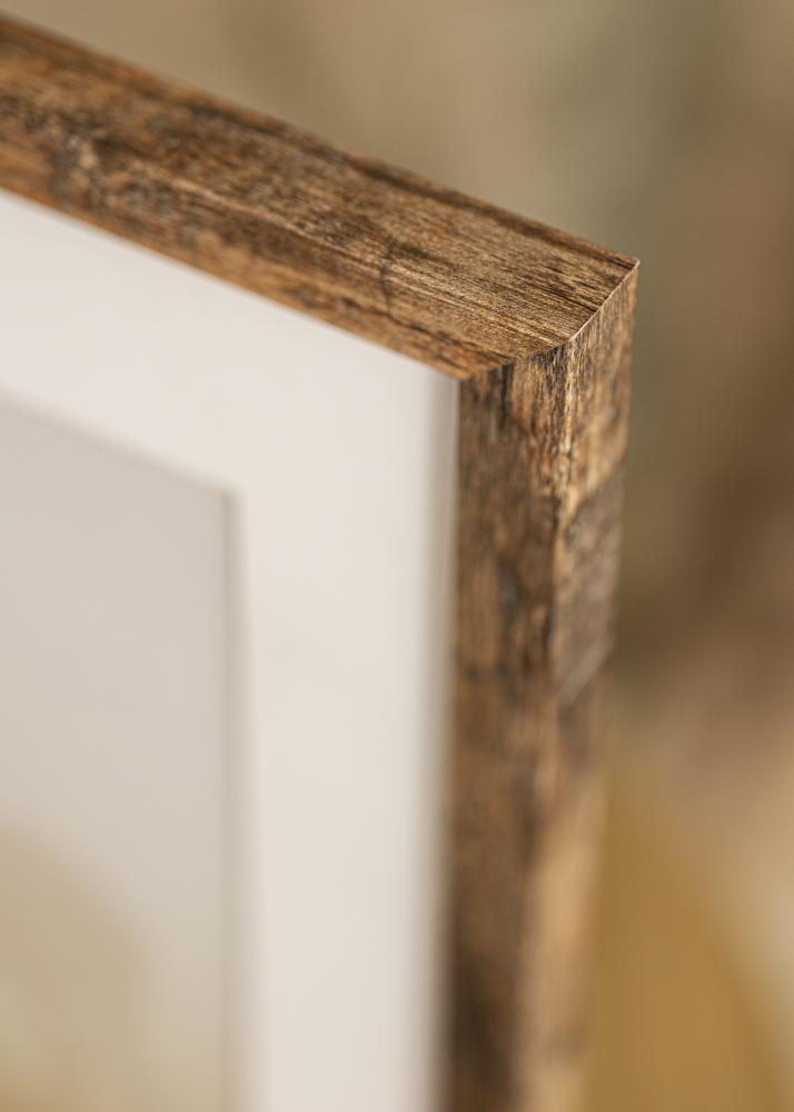 Ram med passepartou Frame Fiorito Washed Oak 40x50 cm - Picture Mount White 27,5x37 cm