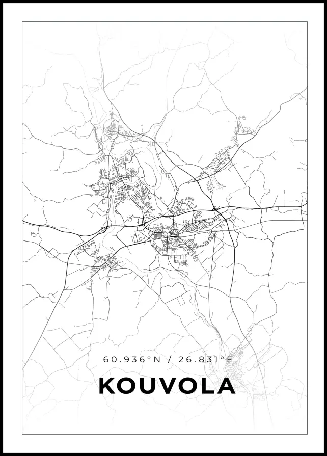 Bildverkstad Map - Kouvola - White Poster