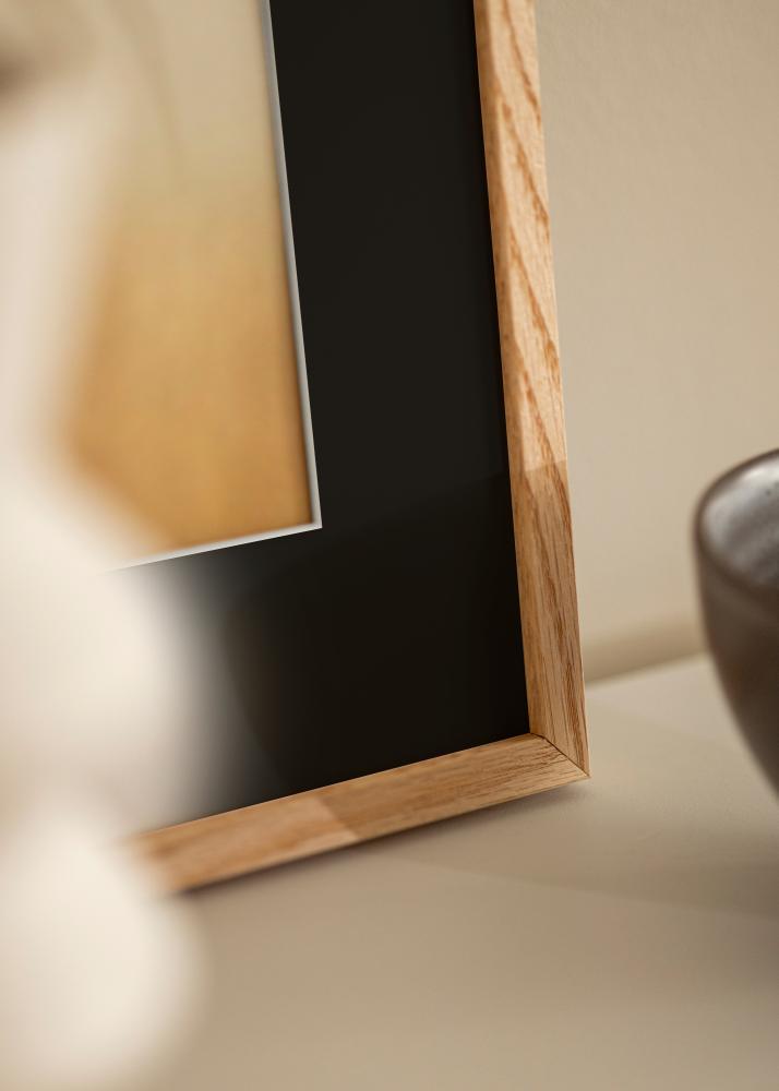 Ram med passepartou Frame E-Line Oak 30x30 cm - Picture Mount Black 8x8 inches