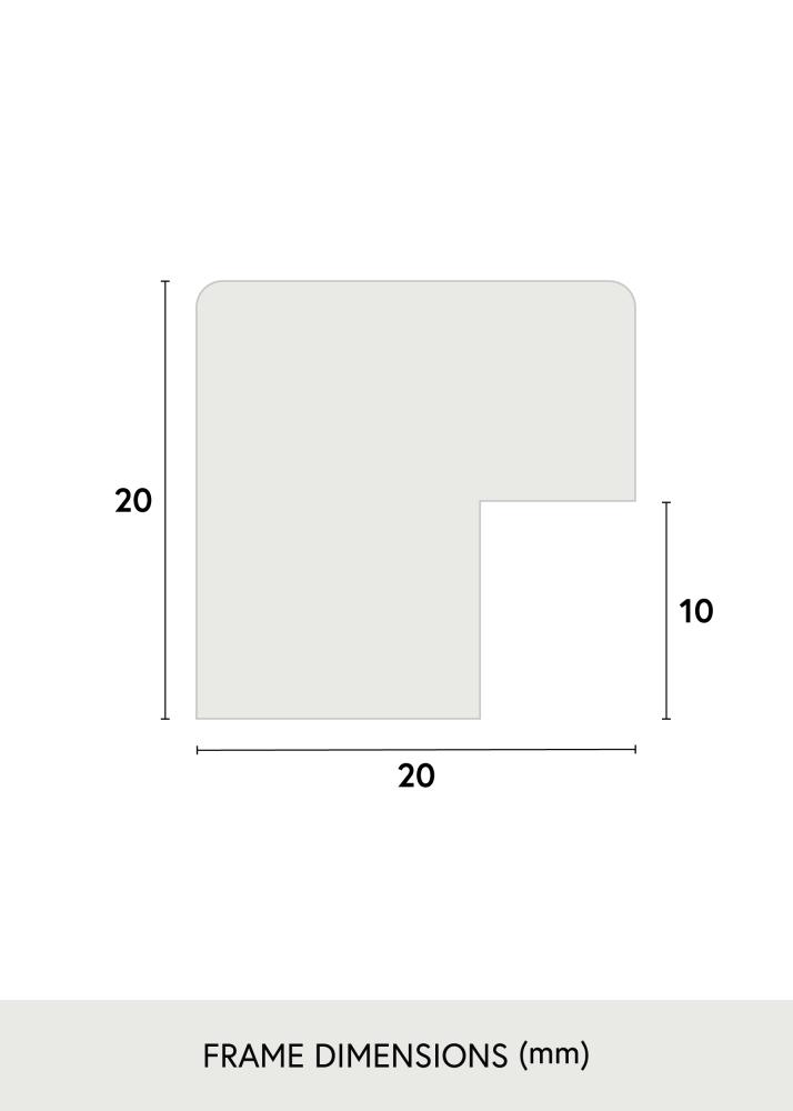 Ram med passepartou Blocky Black 85x115 cm - Picture Mount White 70x100 cm