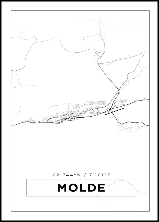 Bildverkstad Map - Molde - White Poster