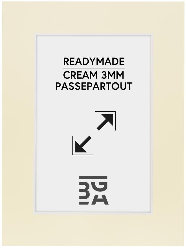 Konstlist Crescent Mount Cream 3 mm (White Core) 11x15 cm (6x8)