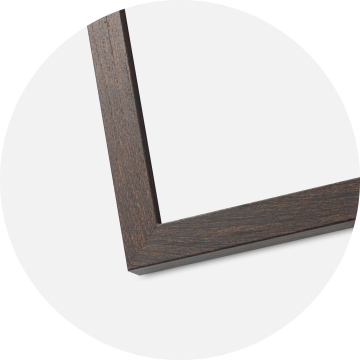 Ram med passepartou Frame Trendy Walnut 45x60 cm - Picture Mount Black 35x50 cm